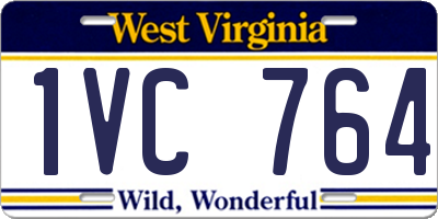 WV license plate 1VC764
