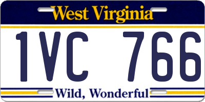 WV license plate 1VC766