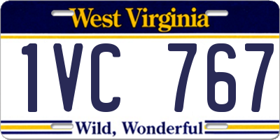 WV license plate 1VC767
