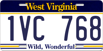 WV license plate 1VC768
