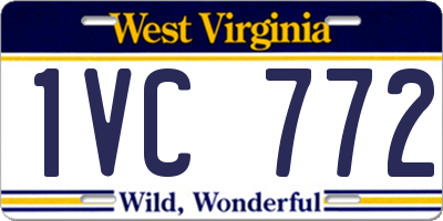 WV license plate 1VC772
