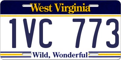 WV license plate 1VC773