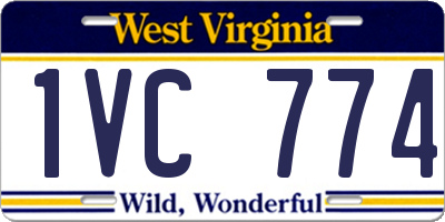 WV license plate 1VC774