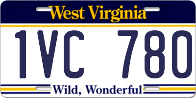WV license plate 1VC780