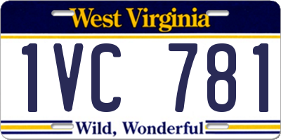WV license plate 1VC781