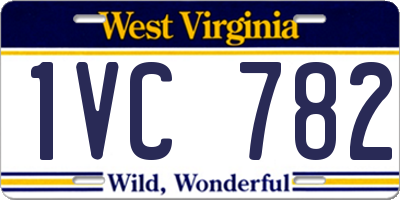 WV license plate 1VC782