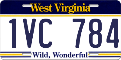 WV license plate 1VC784