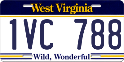 WV license plate 1VC788