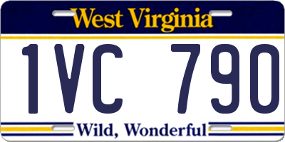 WV license plate 1VC790