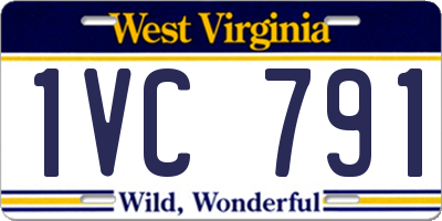 WV license plate 1VC791