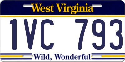 WV license plate 1VC793