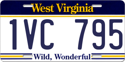 WV license plate 1VC795