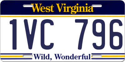 WV license plate 1VC796