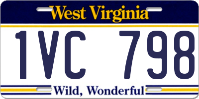 WV license plate 1VC798