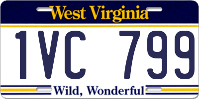WV license plate 1VC799