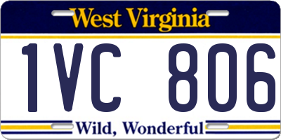 WV license plate 1VC806