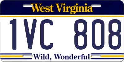 WV license plate 1VC808