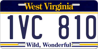 WV license plate 1VC810