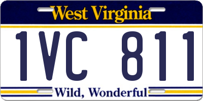 WV license plate 1VC811