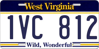 WV license plate 1VC812