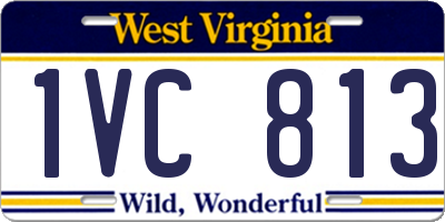 WV license plate 1VC813