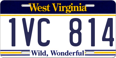 WV license plate 1VC814