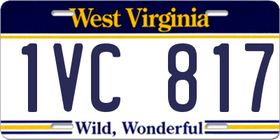 WV license plate 1VC817