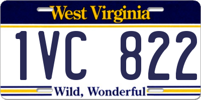 WV license plate 1VC822