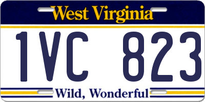 WV license plate 1VC823