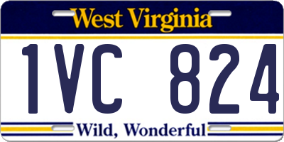 WV license plate 1VC824