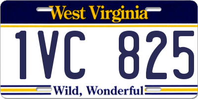 WV license plate 1VC825