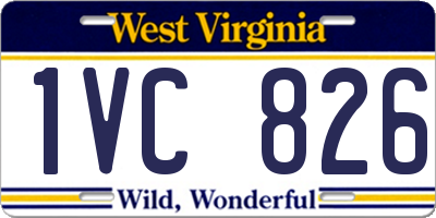 WV license plate 1VC826