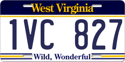 WV license plate 1VC827