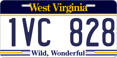 WV license plate 1VC828