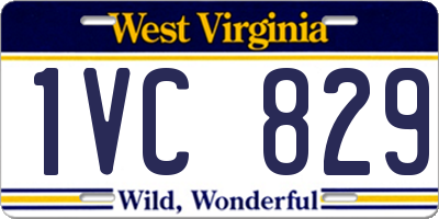 WV license plate 1VC829