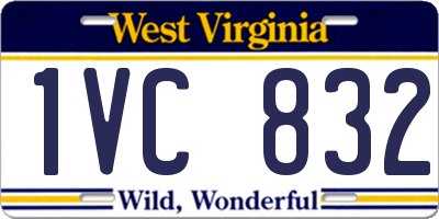 WV license plate 1VC832