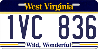 WV license plate 1VC836