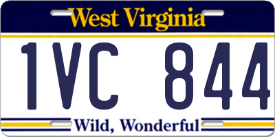 WV license plate 1VC844