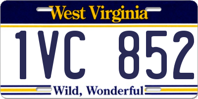 WV license plate 1VC852