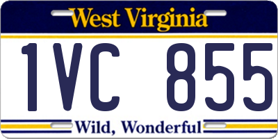 WV license plate 1VC855