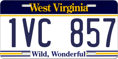 WV license plate 1VC857
