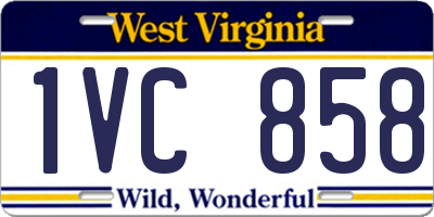 WV license plate 1VC858