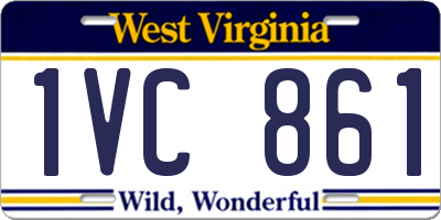 WV license plate 1VC861