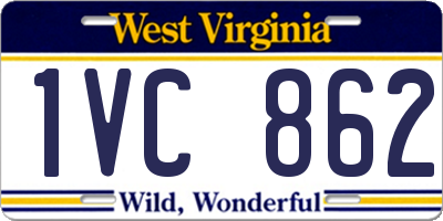 WV license plate 1VC862