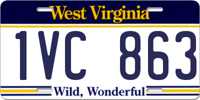 WV license plate 1VC863