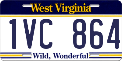 WV license plate 1VC864
