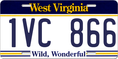 WV license plate 1VC866
