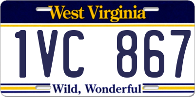 WV license plate 1VC867