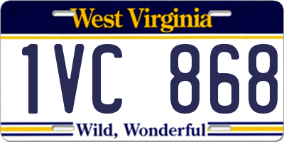 WV license plate 1VC868