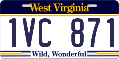 WV license plate 1VC871